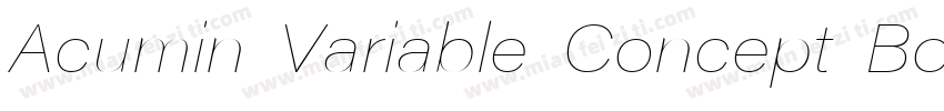 Acumin Variable Concept Bold (OTF)字体转换